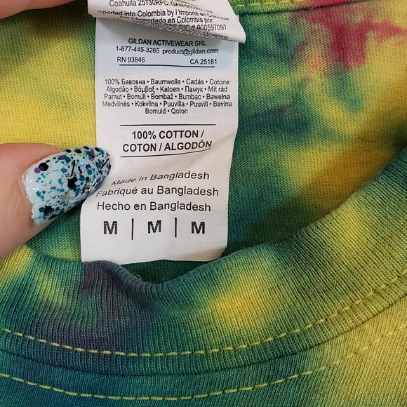 Gildan Soft Style Ring Spun Wilderness Explorer Tie Dye T-Shirt Unisex Medium - Picture 7 of 7